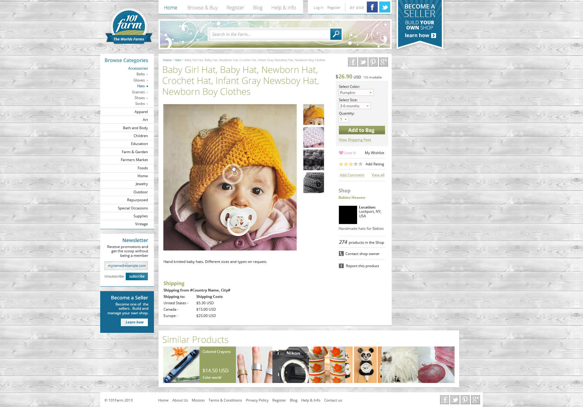 101farm Product Page