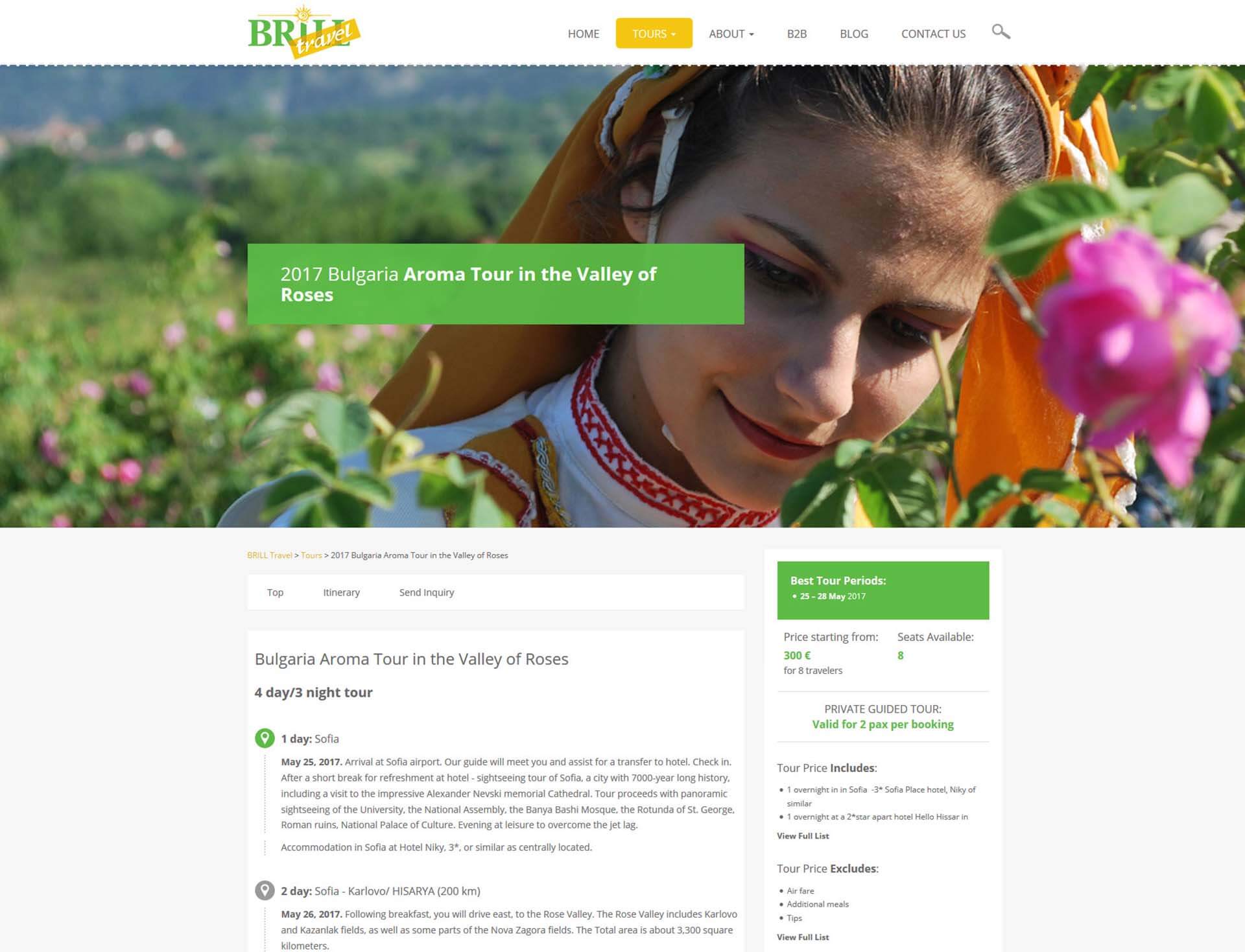 Brill travel Tour Page