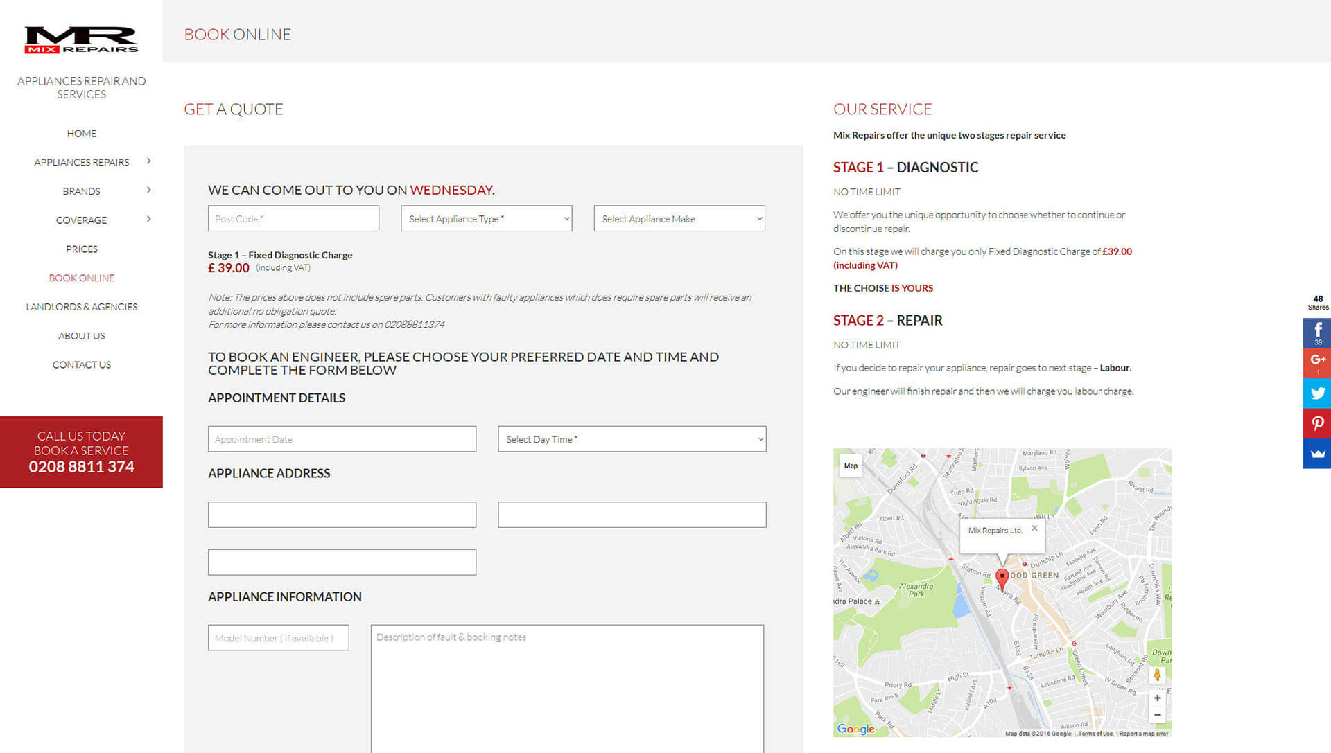 Mix Repairs Request Repair